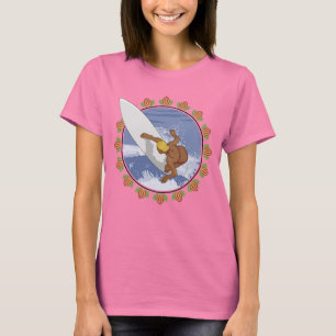 T-shirt de fille de surfer