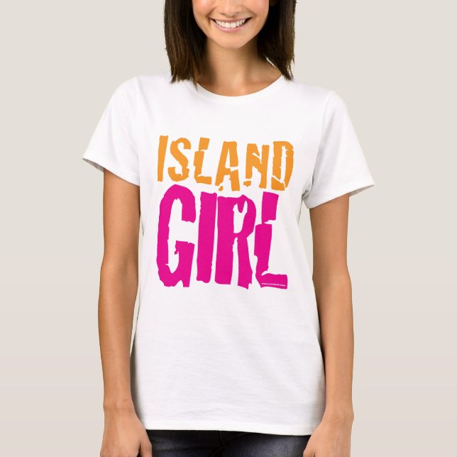 T-shirt de fille d'île (Devant)