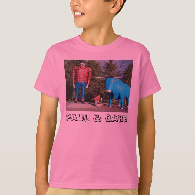 T-shirt de filles de "Paul et de bébé" (Devant)