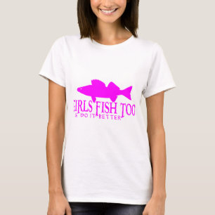 T-SHIRT DE FILLES DE POISSONS BROCHETS VAIRONS TROP