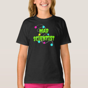 T-shirt de filles de scientifique folle