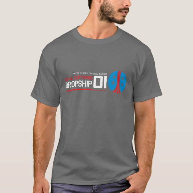 T-shirt de film de Dropship Sci fi (Devant)