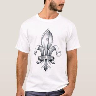 T-shirt de Fleur De Lis Tattoo - customisé
