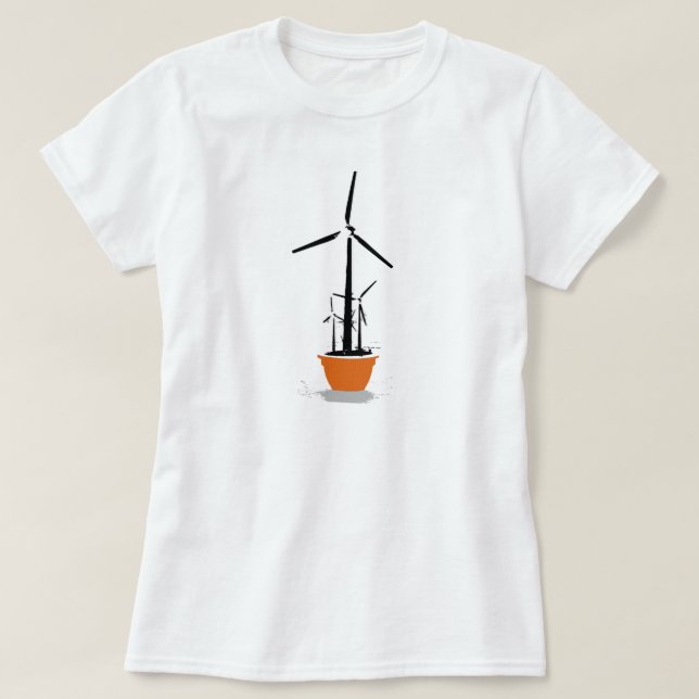 T-shirt de fleur de vent/T-shirt de jour de la (Design devant)