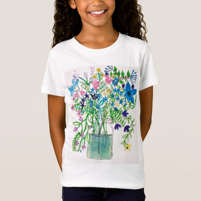 T-shirt de fleur sauvage (Devant)