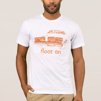 T-shirt De flotteur orange/blanc dessus -