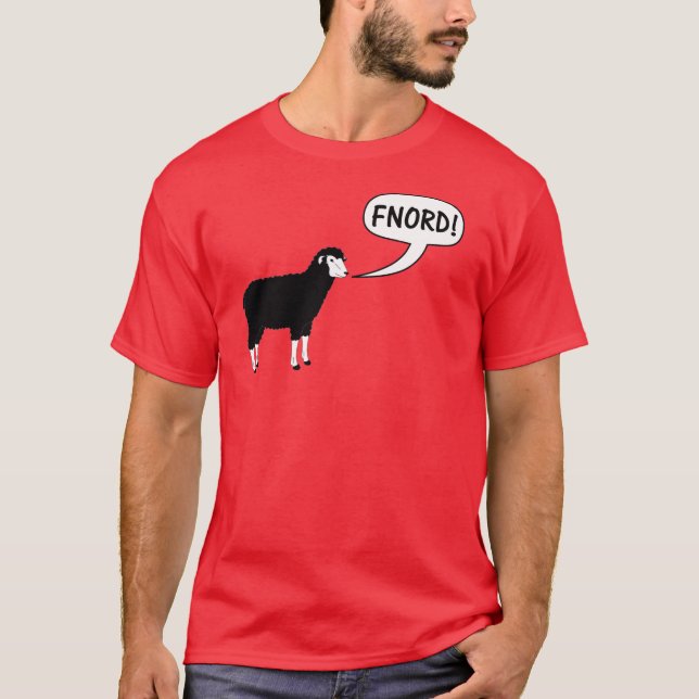 T-shirt de Fnord Discordian de moutons noirs (Devant)