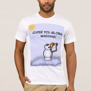 T-shirt de fonte de bonhomme de neige