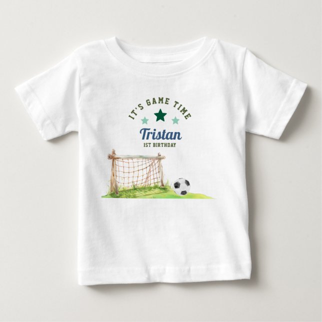 T-shirt de foot « C'est parti » pour le premier an (Devant)