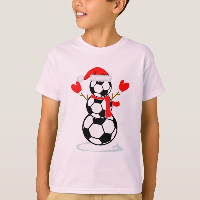 T-Shirt de football Snowman Funny Christmas Gift S (Devant)