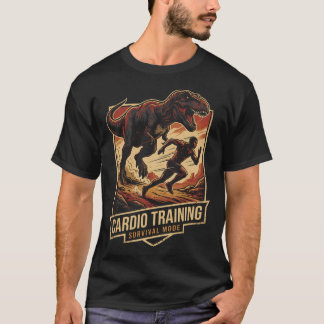 T-Shirt de Formation Cardio Drôle Dinosaure Course