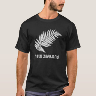 T-shirt de fougère argentée de la Nouvelle Zélande