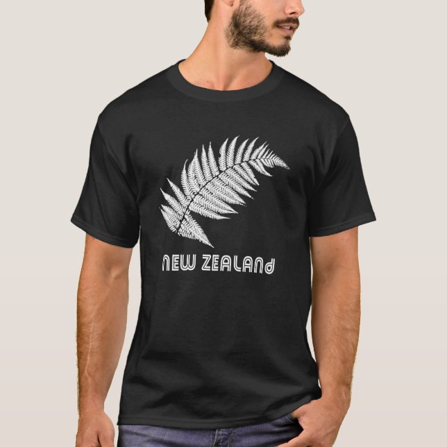 T-shirt de fougère argentée de la Nouvelle Zélande (Devant)