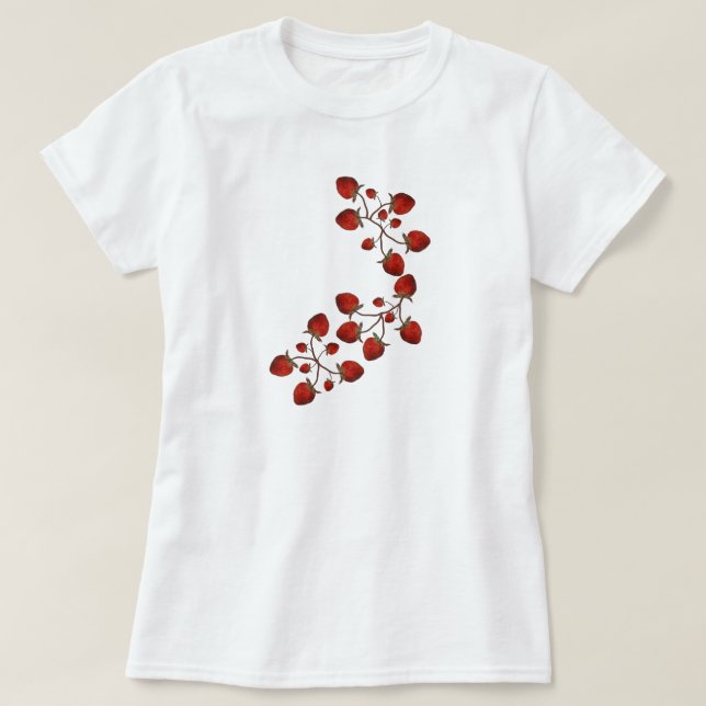 T-shirt de fraises (Design devant)