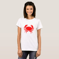 T-shirt de fruits de mer de crabe rouge