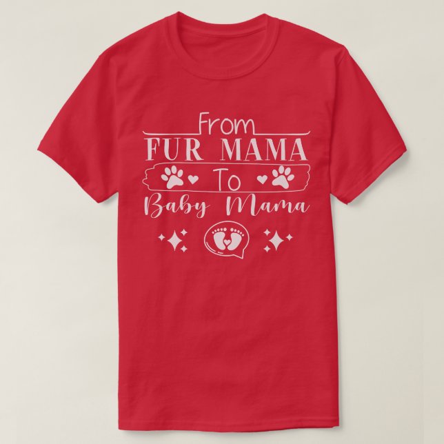 T-shirt De Fur Mama À Baby Mama Faire-part de grossesse (Design devant)