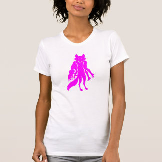 T-SHIRT DE FURBIDDEN HOTPNK DES FEMMES BLANC DU K MERCI