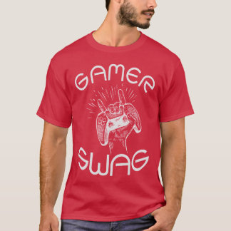 T-shirt de gamer de swag de jeu drôle de manette d
