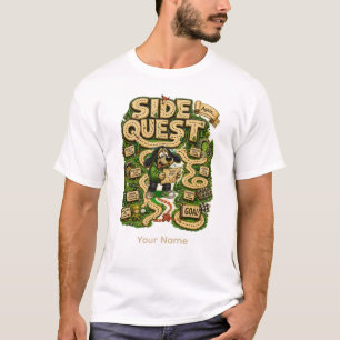 T-Shirt de gamer drôle personnalisé Quête Secondai