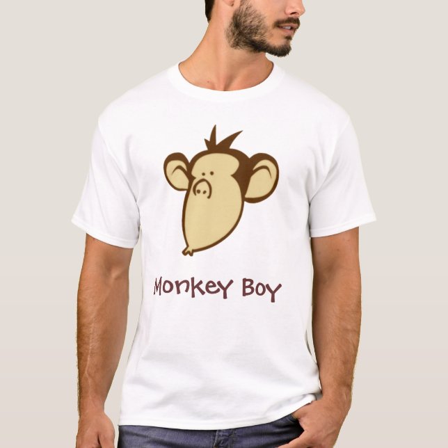T-shirt de garçon de singe (Devant)