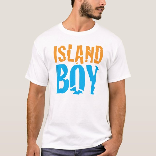 T-shirt de garçon d'île (Devant)