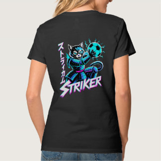 T-shirt de gardien de but chat cyberpunk féroce po