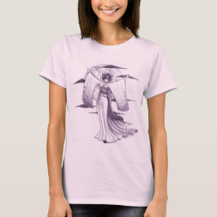 T-shirt de geisha de clair de lune