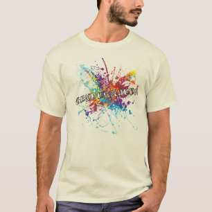 T-shirt de Genderqueer d'éclaboussure de peinture