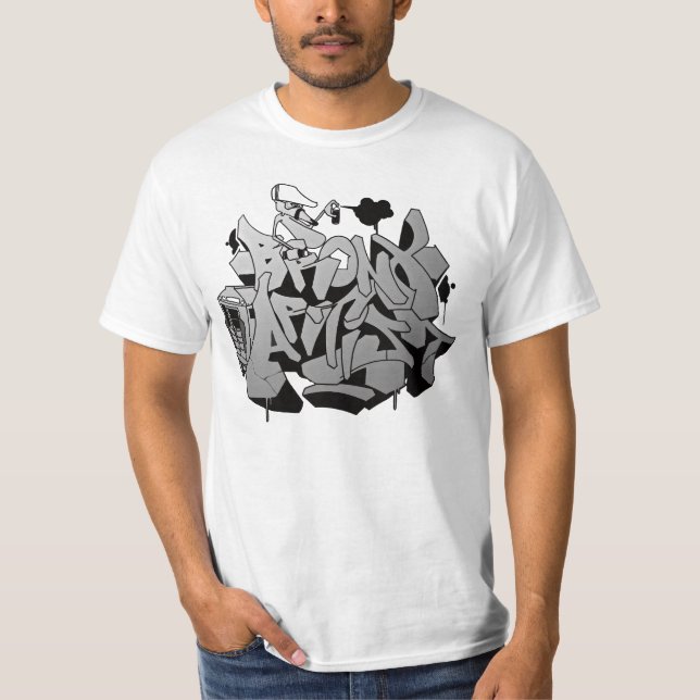 T-SHIRT DE GRAFFITI D'ARTISTE DE BRONX PAR ZIMAD (Devant)