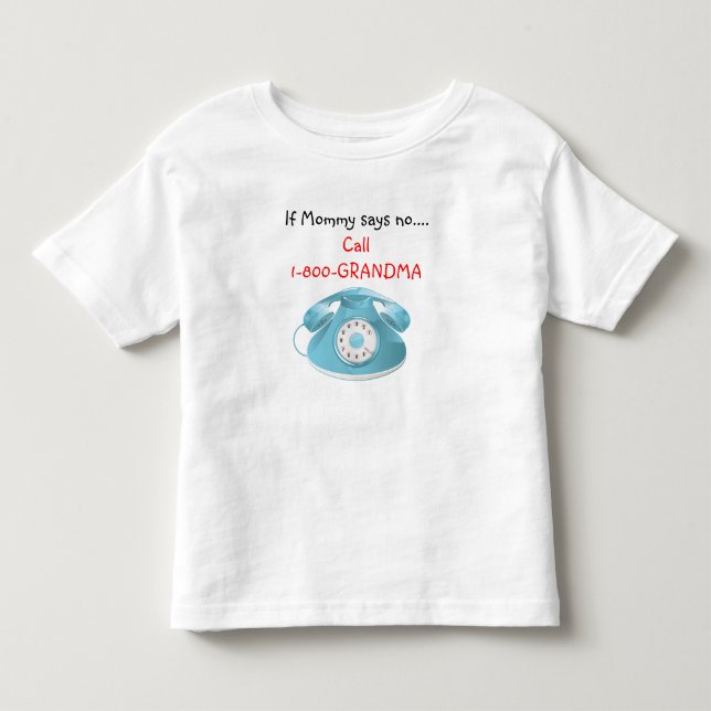 T-shirt de grand-maman d'appel (bleu) (Devant)