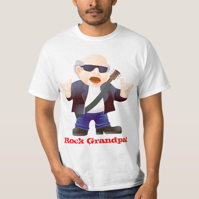T-shirt de grand-papa de roche (Devant)