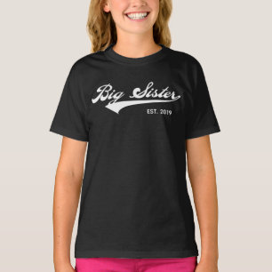 T-shirt de grande soeur (est. Année personnalisé