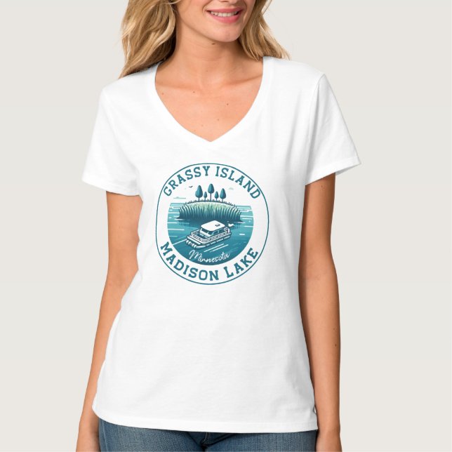 T-shirt de Grassy Island à Madison Lake, MN (Devant)