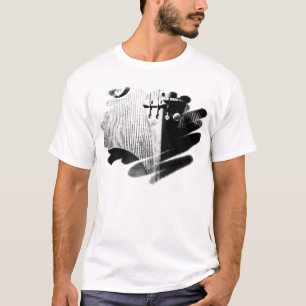 T-shirt de griffonnage du violon des hommes