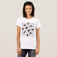 T-shirt de grille de jeu de mots croisé