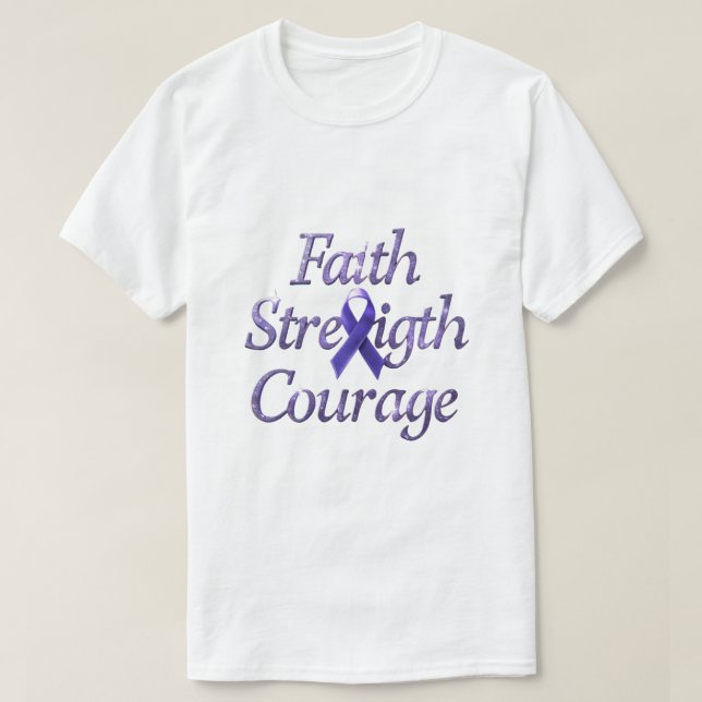 T-Shirt de guerrier contre le cancer (Design devant)