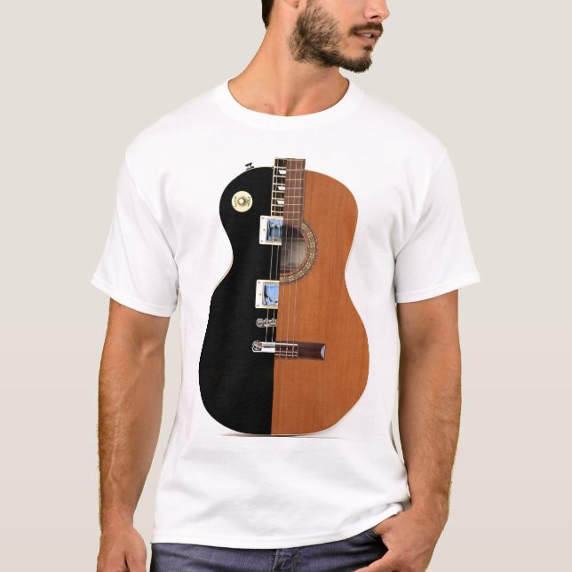 T-shirt de guitare électrique acoustique (Devant)