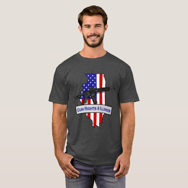 T-shirt de GunRights4Illinois Logo'd (Devant entier)