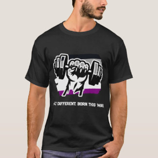 T-shirt de gym de fierté asexuée — Tee Fist Dumbbe