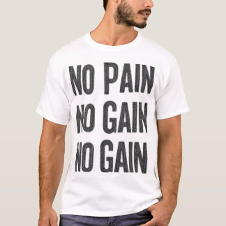 T-Shirt de Gym No Pain No Gain | Motivation Fitnes