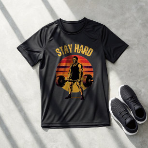 T-Shirt de gym pour soulevé de terre Stay Hard – F