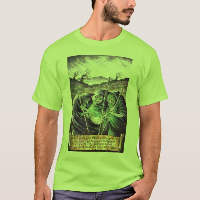 T-shirt de Halloween de sorcières de Macbeth (Devant)