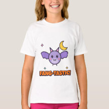 T-shirt de Halloween pour enfants chauve-souris mi