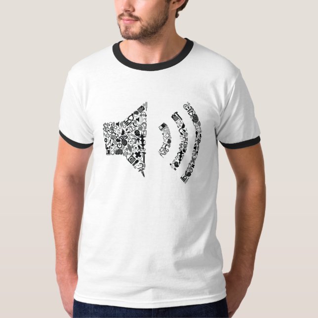 T-shirt de haut-parleur d'audiologie (Devant)