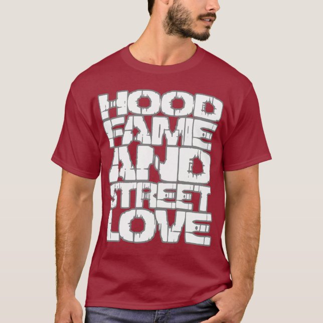 T-shirt de HIP HOP de renommée de capot (Devant)