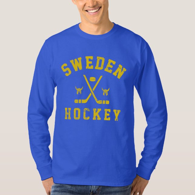 T-shirt de hockey sur glace Suède (Devant)