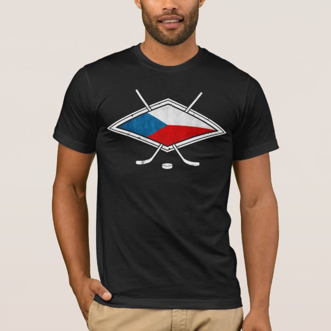 T-shirt de hockey tchèque avec nom et numéro (Devant)