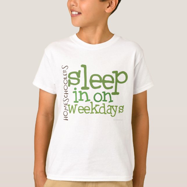 T-shirt de Homeschool des enfants : Sommeil dedans (Devant)