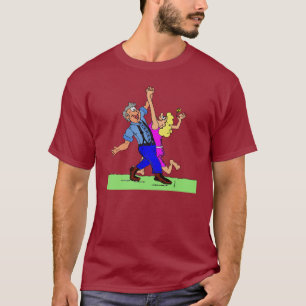 T-shirt De houe danseurs carrés vers le bas
