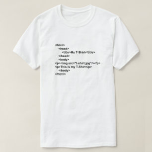 T-shirt de HTML